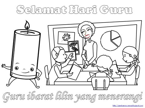 Poster Selamat Hari Guru - Gambar Mewarna