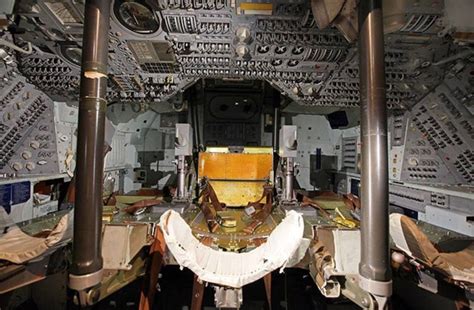 The Apollo 10 Command Module. A view inside the Apollo 10 command ...