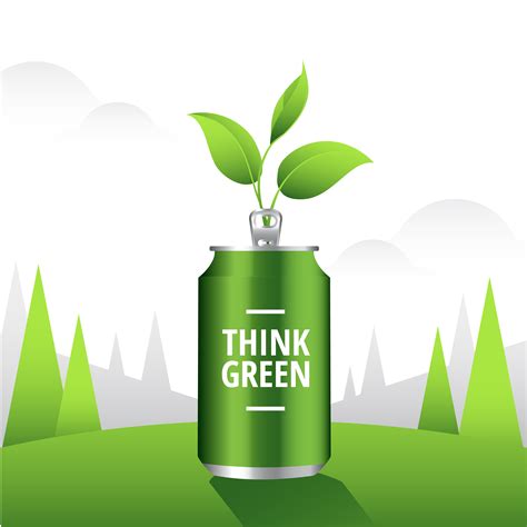 Think Green Poster Vector 211630 Vector Art at Vecteezy