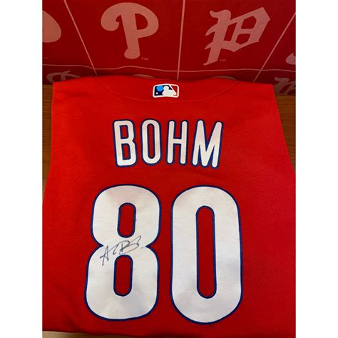 Alec Bohm Autographed Team Issued Red Jersey | Philadelphia Phillies ...