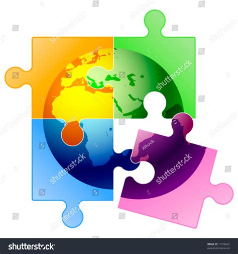 Vector Globe Puzzle Stock Vector (Royalty Free) 17978632 | Shutterstock