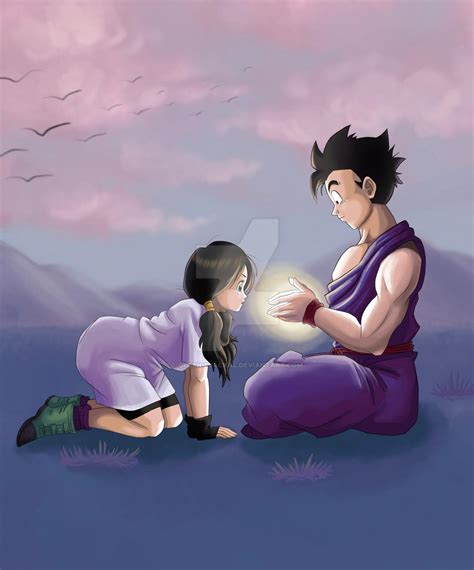 Gohan and Videl by QueenieJackal on DeviantArt