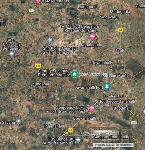 Godrej Reserve Plots Location Google Map Devanahalli Doddaballapur Road Bangalore - Google My Maps