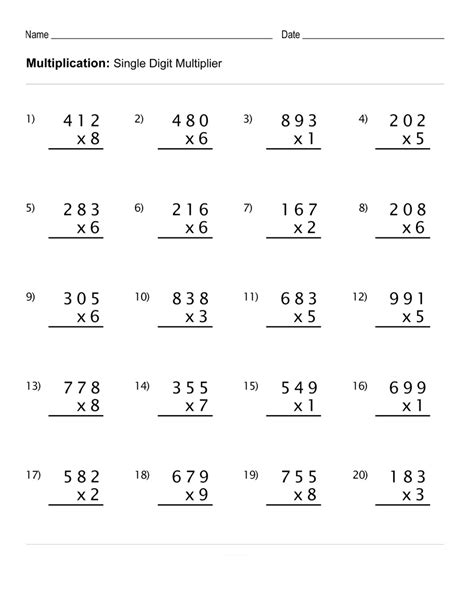 4th Grade Math Worksheets - Best Coloring Pages For Kids