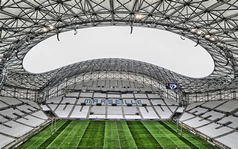 Stade Velodrome, Olympique de Marseille stadium, inside view, soccer ...