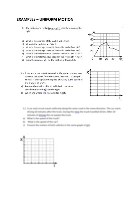 SOLUTION: Uniform motion examples - Studypool