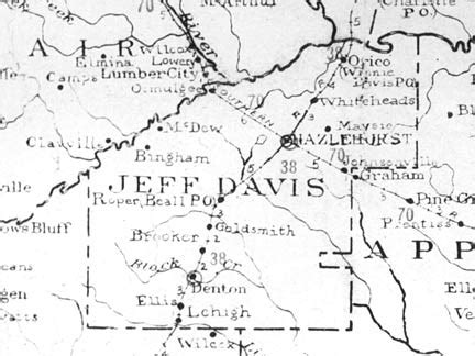 Maps of Jefferson Davis County, GA