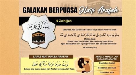 Niat Puasa Sunat Arafah & Kelebihannya