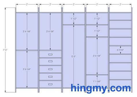 closet organization dimensions - Google Search | Closet design layout, Master closet design ...