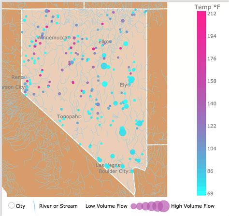 Map of Nevada Natural Springs