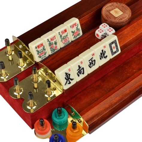 YMI American Mahjong Mahjongg Mah Jongg Game 166 Set Wood Case Racks | eBay