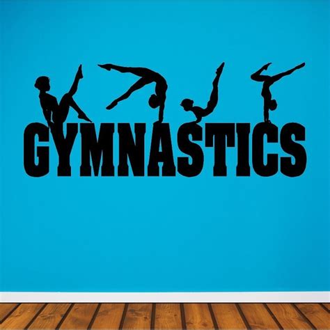 Details about Gymnastics Wall Decal Gymnastics Sticker Removable ...