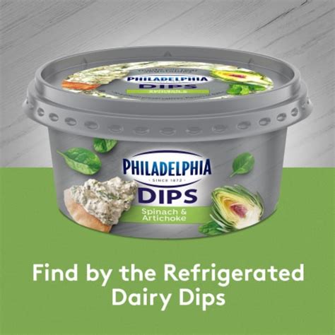 Philadelphia Dips Spinach & Artichoke Cream Cheese Dip, 10 oz - Fry’s ...