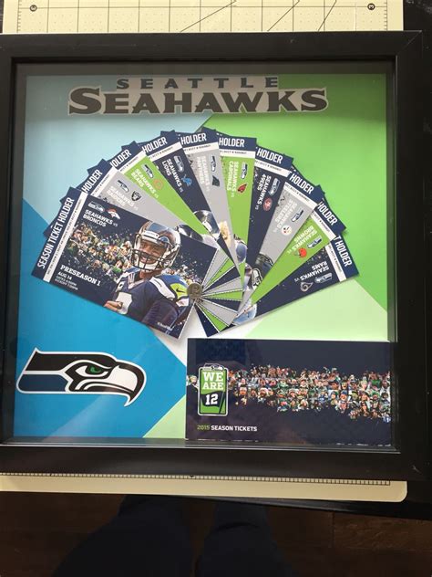 Seahawks season ticket display Ticket Display, Souvenir Display, Ohio State Crafts, World Series ...