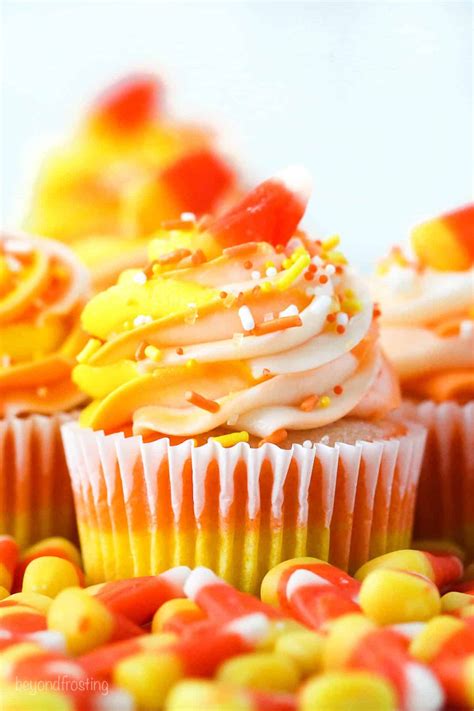 Candy Corn Cupcakes - Beyond Frosting