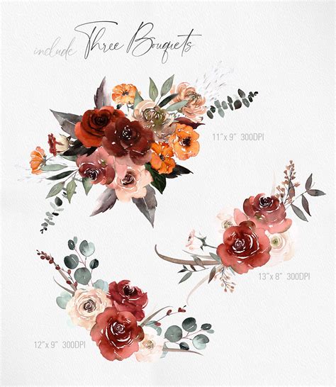 Autumn watercolor Watercolor Clipart Floral arrangements | Etsy in 2021 ...