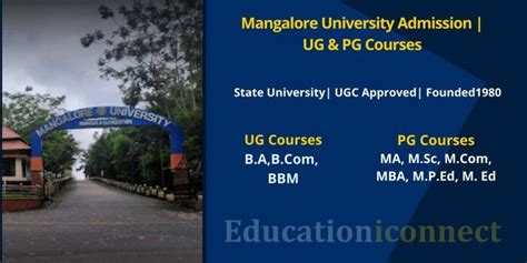 Mangalore University Admission 2022-23 | UG & PG Courses, Last Date