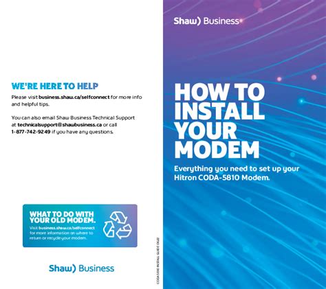 Hitron CODA-5810 Modem Installation Guide for Business | Shaw Support