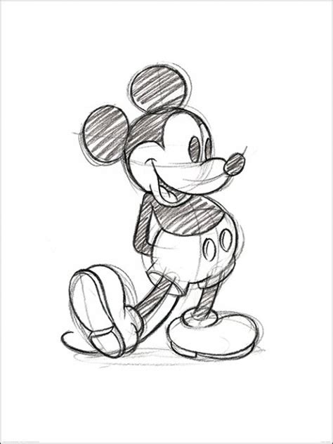 Mickey Mouse - Sketched Art Print by Disney | King & McGaw