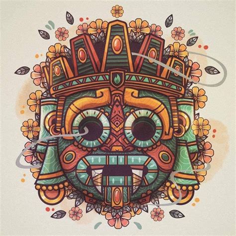 Arte Tribal, Aztec Art, Art And Illustration, Inka Tattoo, Sunflower ...