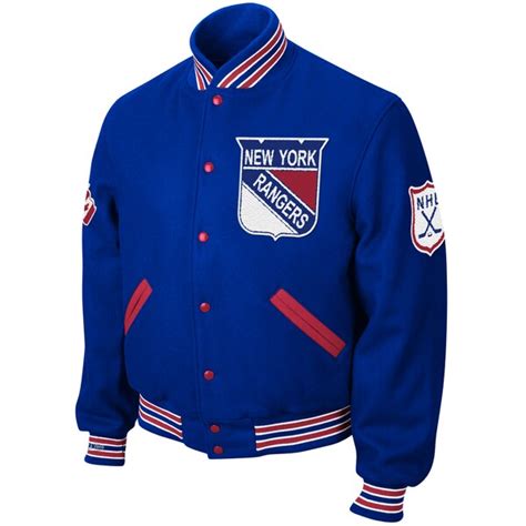 Mens New York Rangers Mitchell & Ness Royal Blue Varsity Jacket - Shop ...