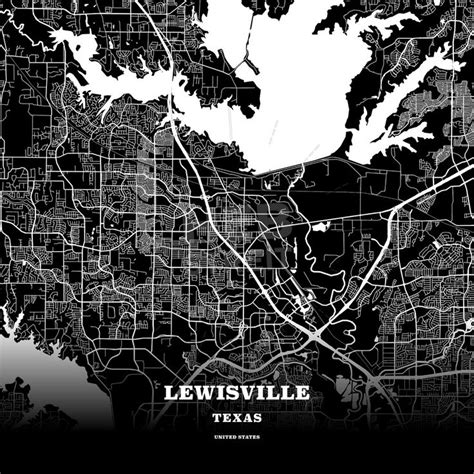 Lewisville, Texas, USA map | Map poster, Usa map, Poster template