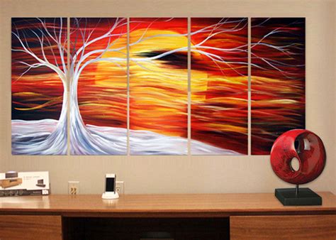 Abstract Tree Canvas Art Painting 1045 - 60x32in – fabuart