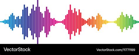 Colorful sound waves Royalty Free Vector Image