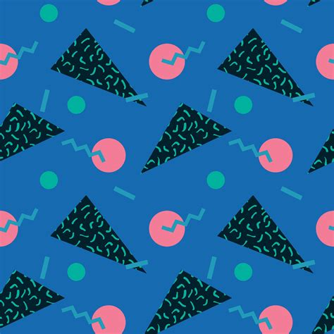 seamless pattern 80s. Vector. | Memphis design pattern, Memphis design ...