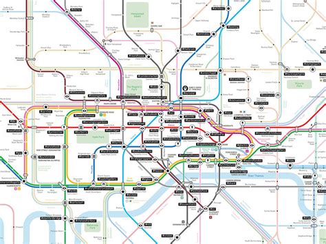 London Tube Map With Attractions