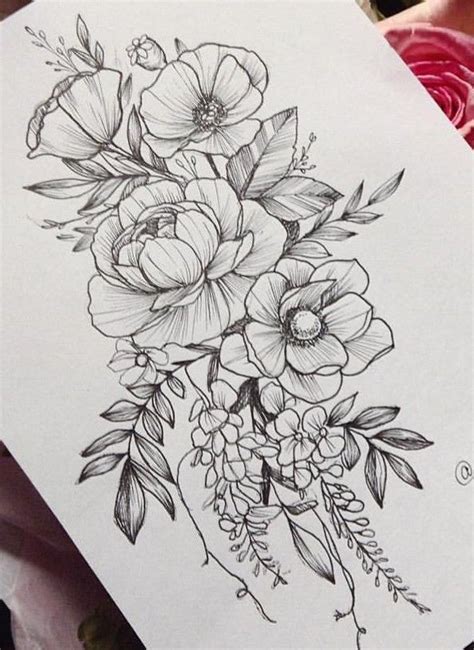 Pin by Katie James on Tattoos | Flower tattoo drawings, Tattoos, Flower ...