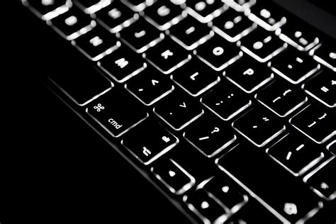 Backlit Black Mac Keyboard Royalty-Free Stock Photo