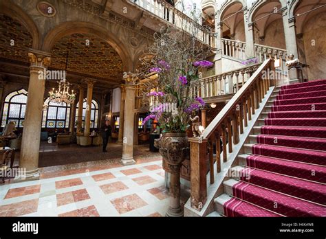 The main staircase at Hotel Danieli Venice Italy Stock Photo, Royalty Free Image: 124586148 - Alamy