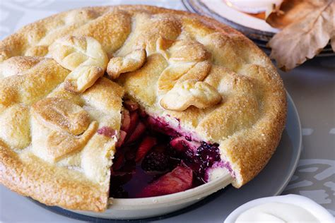 Apple and blackberry pie