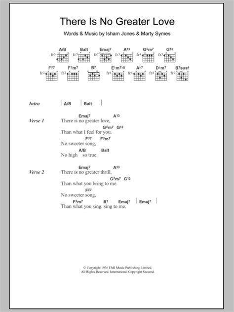 There Is No Greater Love by Amy Winehouse - Guitar Chords/Lyrics ...