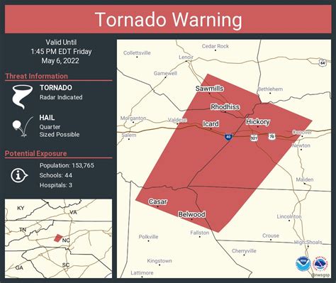 NWS Tornado on Twitter: "Tornado Warning continues for Hickory NC ...