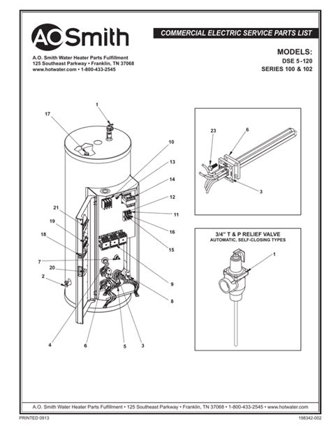 Parts List - AO Smith Water Heaters