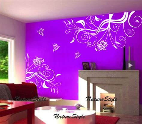 Vinyl Wall Decals Flower Wall Decal Floral Wall Sticker Art - Etsy