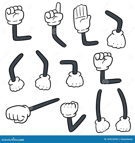 Vector set of cartoon arms stock vector. Illustration of adult - 144515942