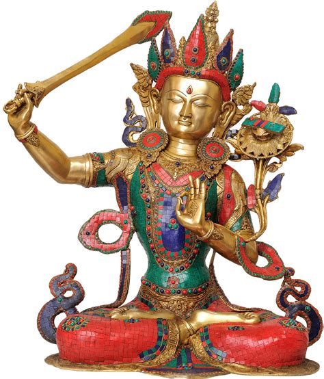 (Tibetan Buddhist Deity) Large Size Manjushri - Bodhisattva of ...