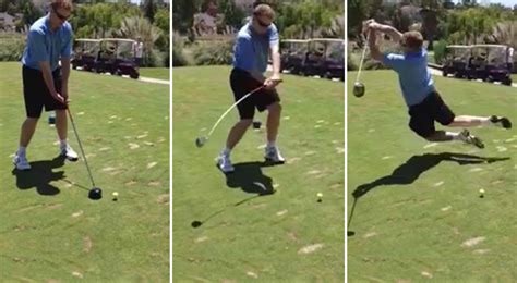 Big Guy's Epic Golf Swing Fail - Fail Video | eBaum's World