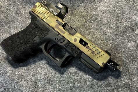 GLOCK 19 CUSTOM SLIDE MILLING, RMR CUT + MULTICAM CERAKOTE | Foley Defense