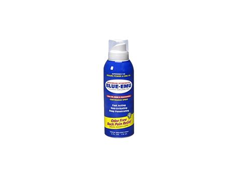 Blue-Emu Maximum Strength Back Relief Spray, , 4oz Ingredients and Reviews