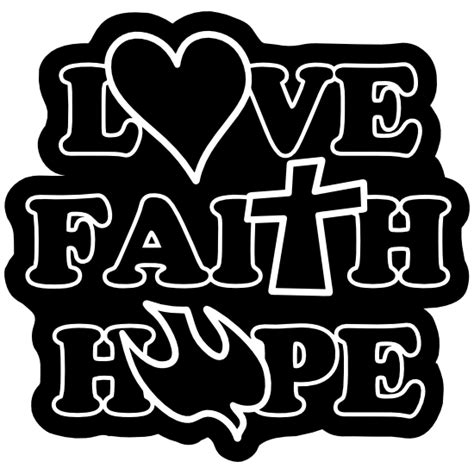 Love Faith Hope Sticker