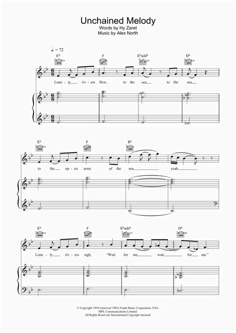 Unchained Melody Piano Sheet Music | OnlinePianist