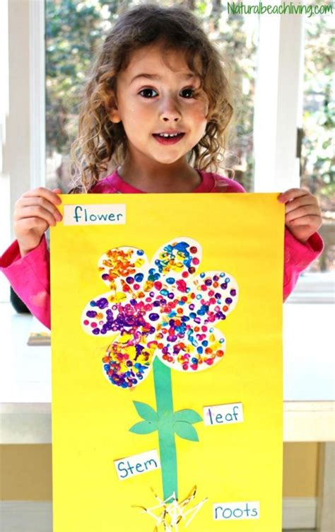 30+ Fun & Colourful Spring Crafts for Kids | Flower crafts preschool ...