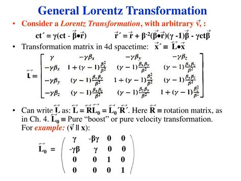 PPT - General Lorentz Transformation PowerPoint Presentation, free ...