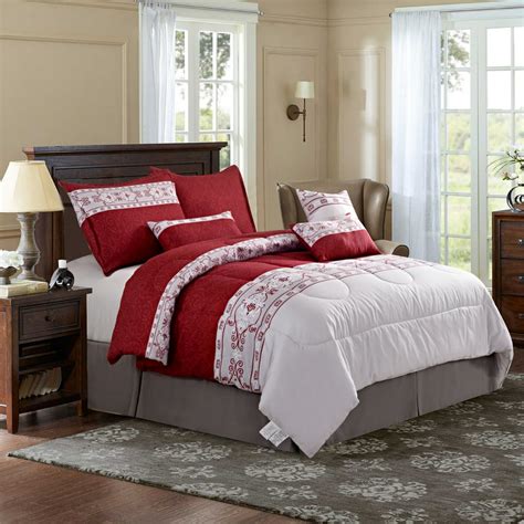 HGMart Bedding Comforter Set 7 Piece Bedding Sets - Queen Size, Burgundy - Walmart.com - Walmart.com