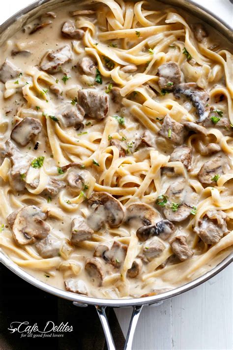 Creamy Beef and Mushroom Stroganoff - Cafe Delites