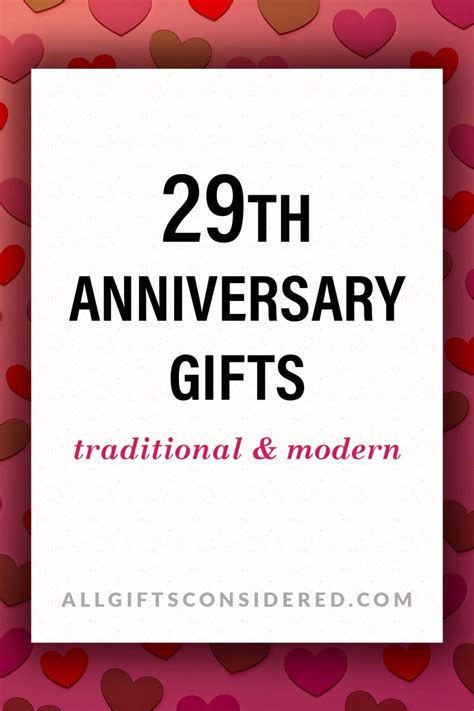 29th Anniversary Gifts: Best Ideas (Traditional & Modern) » All Gifts ...